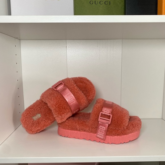 Peach UGG platform slipper slides Size 9W - Picture 6 of 6
